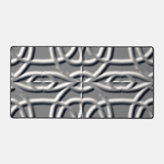 An unique silver gray embossing art pattern design desk mat (Front)