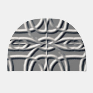 An unique silver gray embossing art pattern design doormat