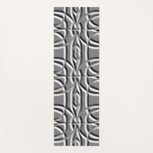 An unique silver gray embossing art pattern design yoga mat