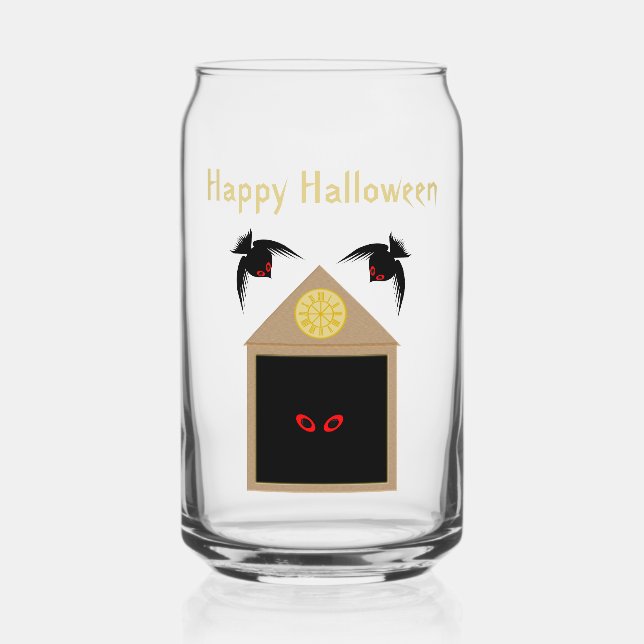 An Unkindness of Ravens Halloween Custom Can Glass (Front)