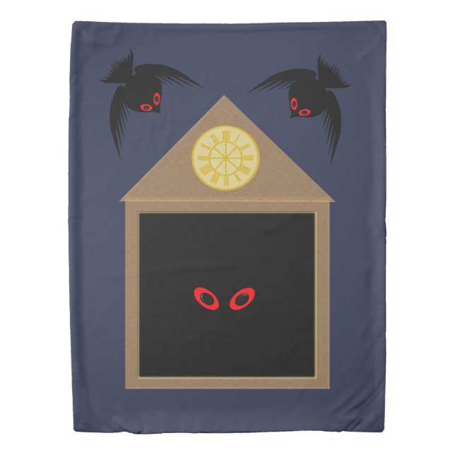 An Unkindness of Ravens Halloween Duvet Cover (Front)