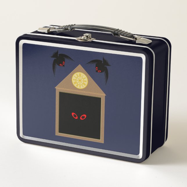 An Unkindness of Ravens Halloween Metal Lunch Box (Front)