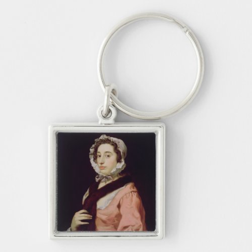 An Unknown Woman called Peg Woffington oil on ca Keychain