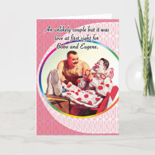 An Unlikely Couple Gay Valentines Day Card