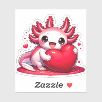 an valentine axolotl sticker