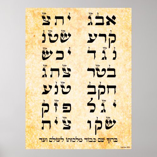 Ana bKoach _ 42 Word Genesis Prayer Poster