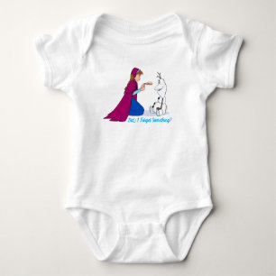Ana Giving Olaf Carrot Nose Baby Bodysuit