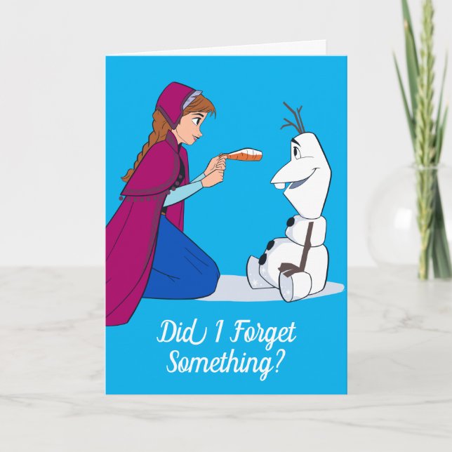 Ana Giving Olaf Carrot Nose Card (Front)