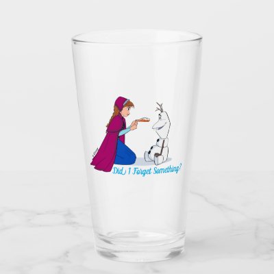 Ana Giving Olaf Carrot Nose Glass