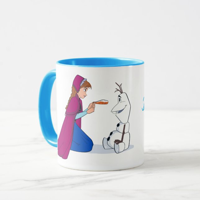 Ana Giving Olaf Carrot Nose Mug (Front Left)