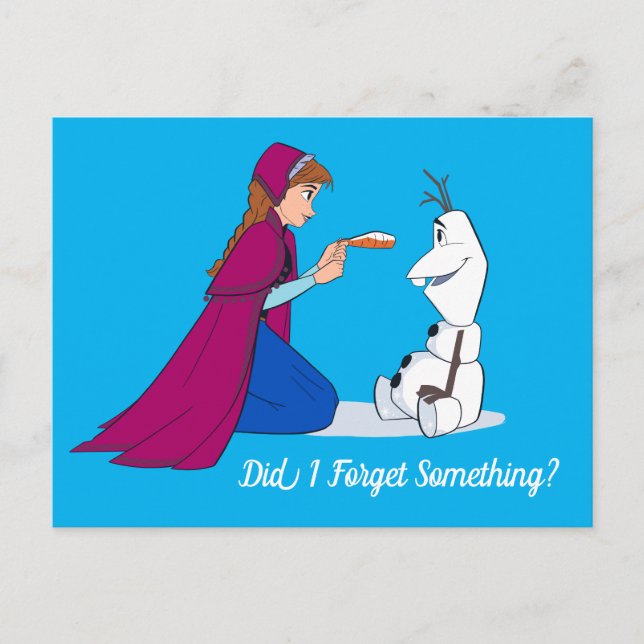 Ana Giving Olaf Carrot Nose Postcard (Front)