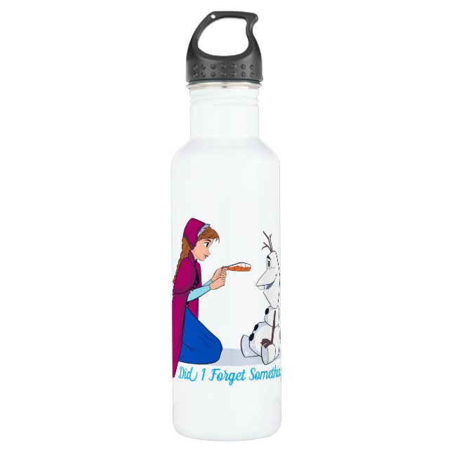 Ana Giving Olaf Carrot Nose Stainless Steel Water Bottle (Front)