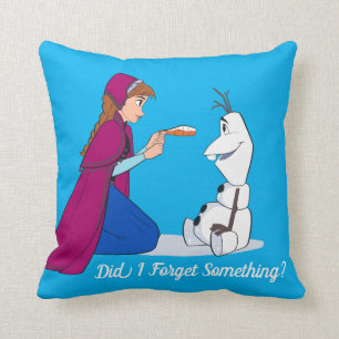 Ana Giving Olaf Carrot Nose Throw Pillow