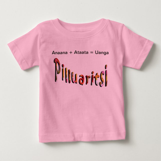 Anaana + Ataata = Uanga    Greenland Baby T-Shirt (Front)