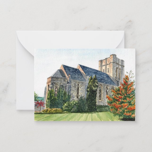 Anabel Taylor Chapel, Cornell University Flat  Note Card (Front)