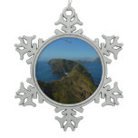 Anacapa's Inspiration Point I in Channel Islands Snowflake Pewter Christmas Ornament