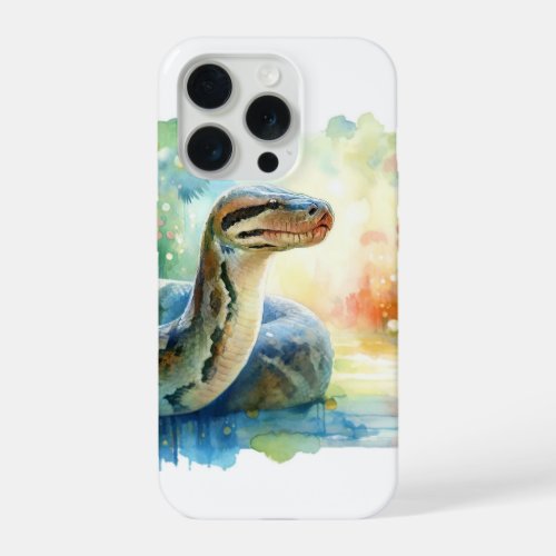 Anaconda Majesty AREF1202 _ Watercolor iPhone 15 Pro Case