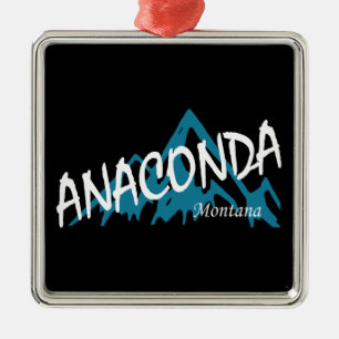 Anaconda Montana Mountains Metal Ornament