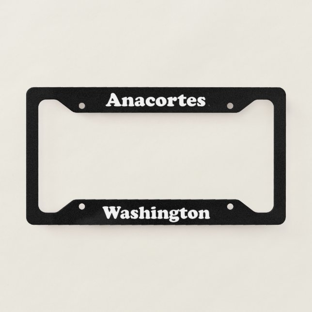 Anacortes WA - LPF License Plate Frame (Front)