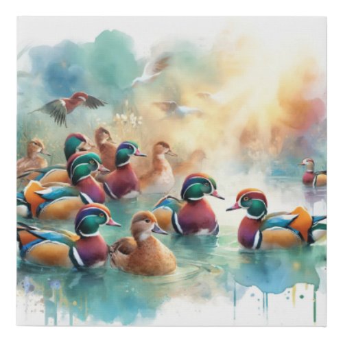 Anade Picolimon Ducks in Harmony 270524AREF111 _ W Faux Canvas Print