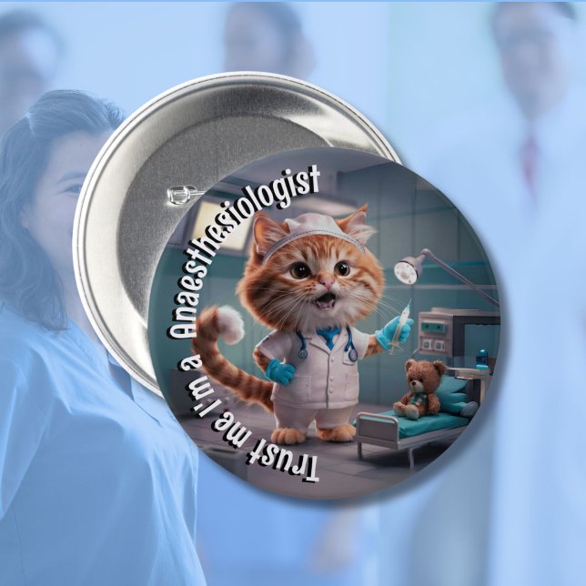  Anaesthesiologist medical doctor gift Button (Creator Uploaded)