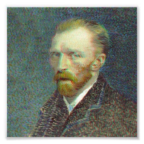 Anaglyph 3D Vincent van Gog Self_Portrait  Photo Print