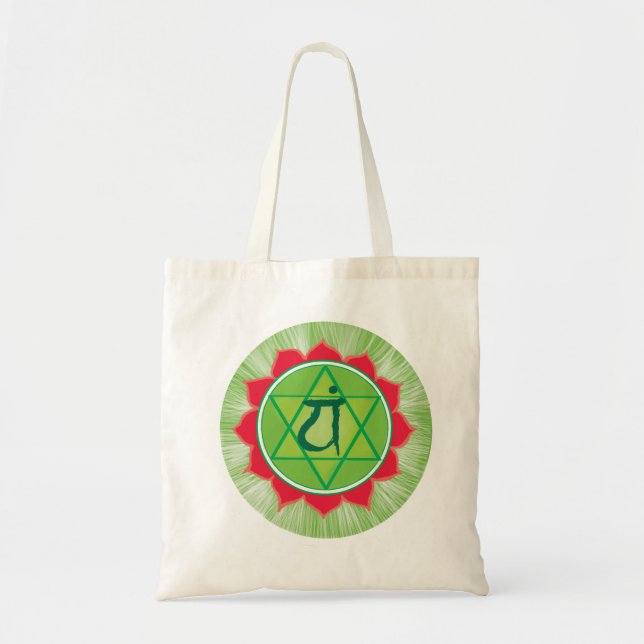 Anahata Heart Chakra Budget Tote Bag (Front)
