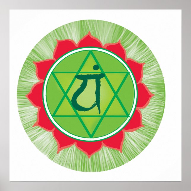 Anahata Heart Chakra Value Poster Paper (Matte) (Front)