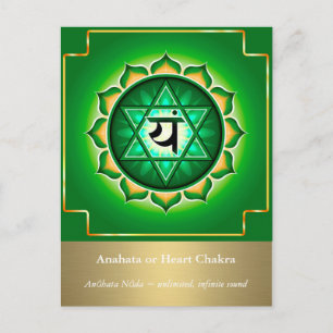 Anahata or Heart Chakra Postcard