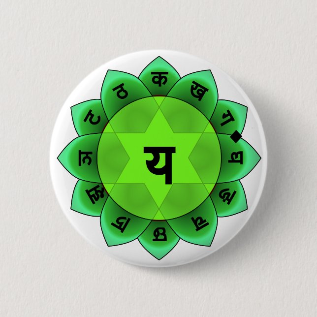 Anahata The Heart Chakra Button (Front)