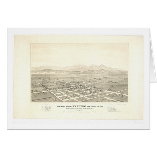 Anaheim, CA. Panoramic Map (0025A) - Restored Cards (Front Horizontal)