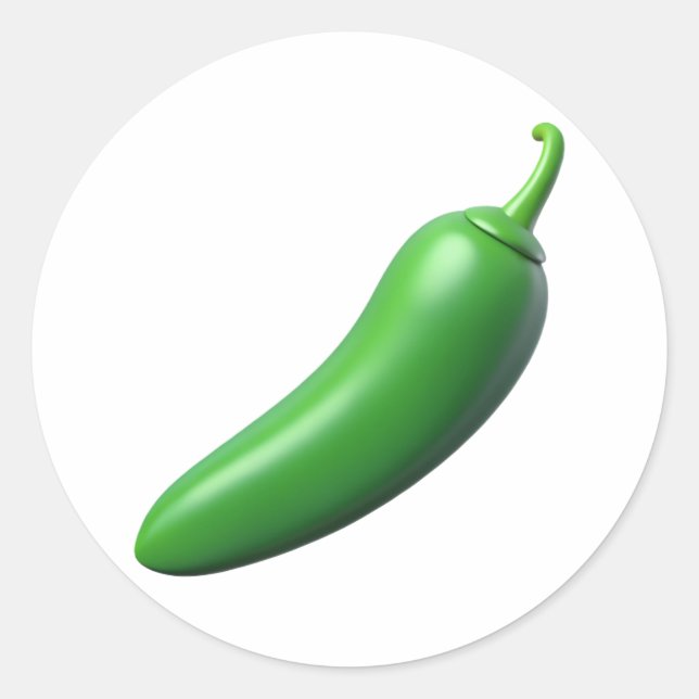 Anaheim Chile Plastic 3D – Glossy Round Label (Front)