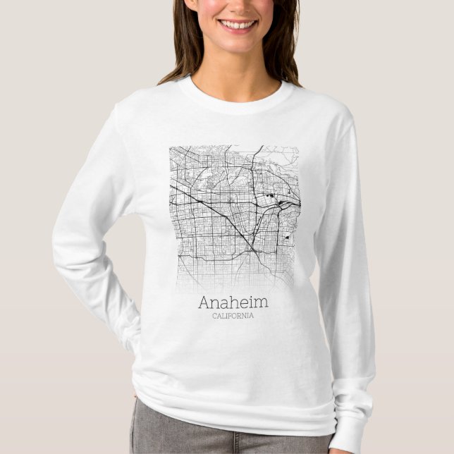 Anaheim City Map T-Shirt (Front)
