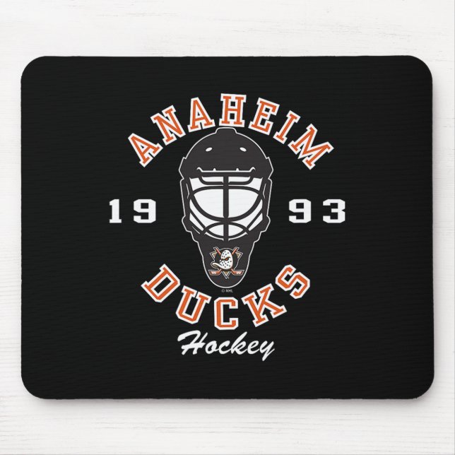 Anaheim Ducks Hockey Mask Black Officially License Mouse Pad (Front)