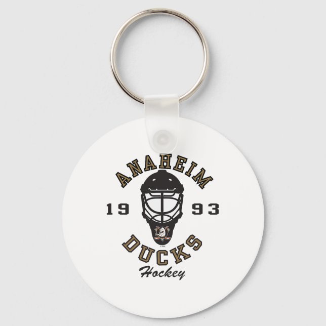 Anaheim Ducks Hockey Mask Orange Officially Licens Keychain (Front)