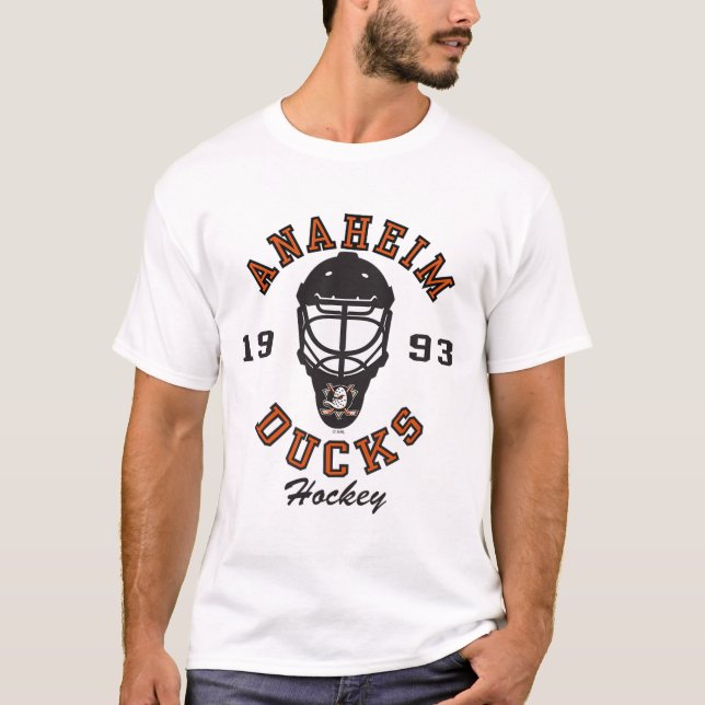 Anaheim Ducks Hockey Mask White Officially License T-Shirt (Front)