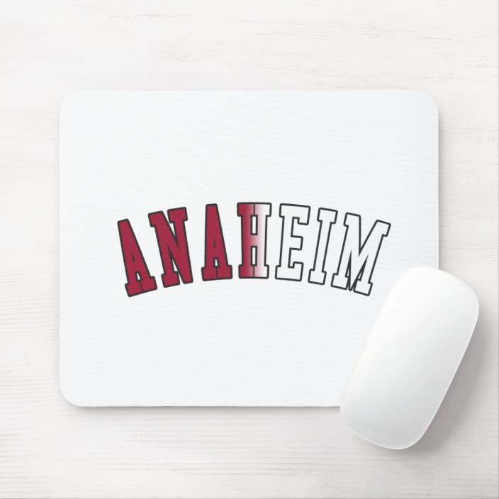 Anaheim in California State Flag Colors Mouse Pad