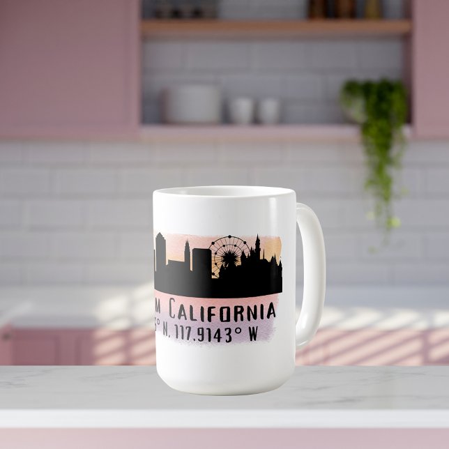 Anaheim Skyline Latitude and Longitude   Coffee Mug (Creator Uploaded)
