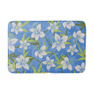 Anaina Hou Hawaiian Tropical Floral Bathroom Mat
