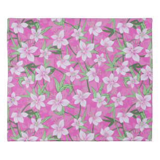 Anaina Hou Hawaiian Tropical Floral Duvet Cover