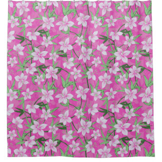 Anaina Hou Hawaiian Tropical Floral Shower Curtain
