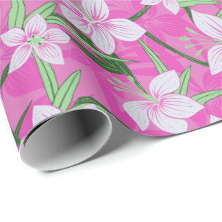 Anaina Hou Hawaiian Tropical Floral Wrapping Paper