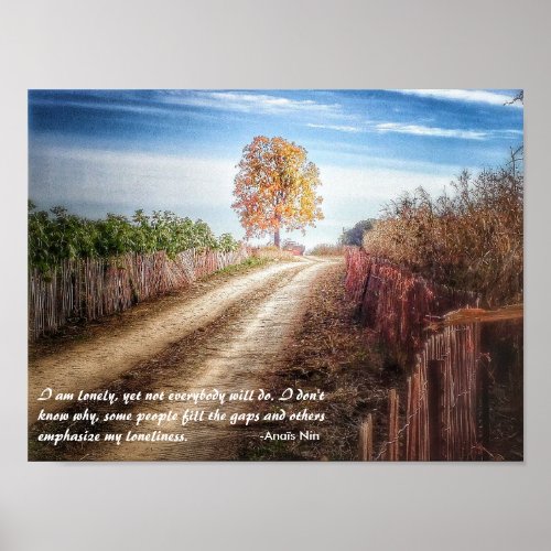 Anais Nin quote on loneliness gorgeous wall art