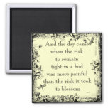 Anais Nin Risk Quote Magnet at Zazzle