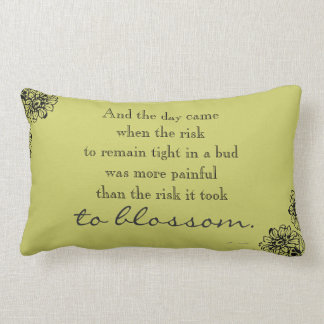 Anais Nin Risk Quote Throw Pillow