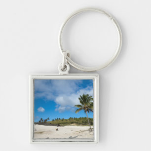 Anakena, Rapa Nui, Easter Island, Chile Keychain