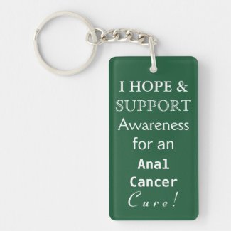 Anal Cancer Awareness Angel Ribbon Key chain