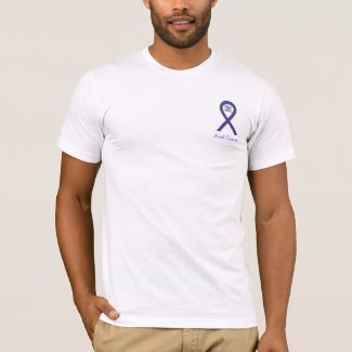Anal Cancer Awareness Ribbon Art Custom T-Shirts
