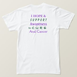 Anal Cancer Awareness Ribbon Art Custom T-Shirts