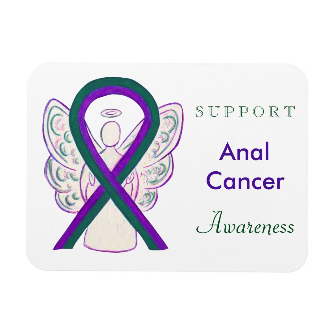 Anal Cancer Awareness Ribbon Custom Angel Magnet Zazzle
